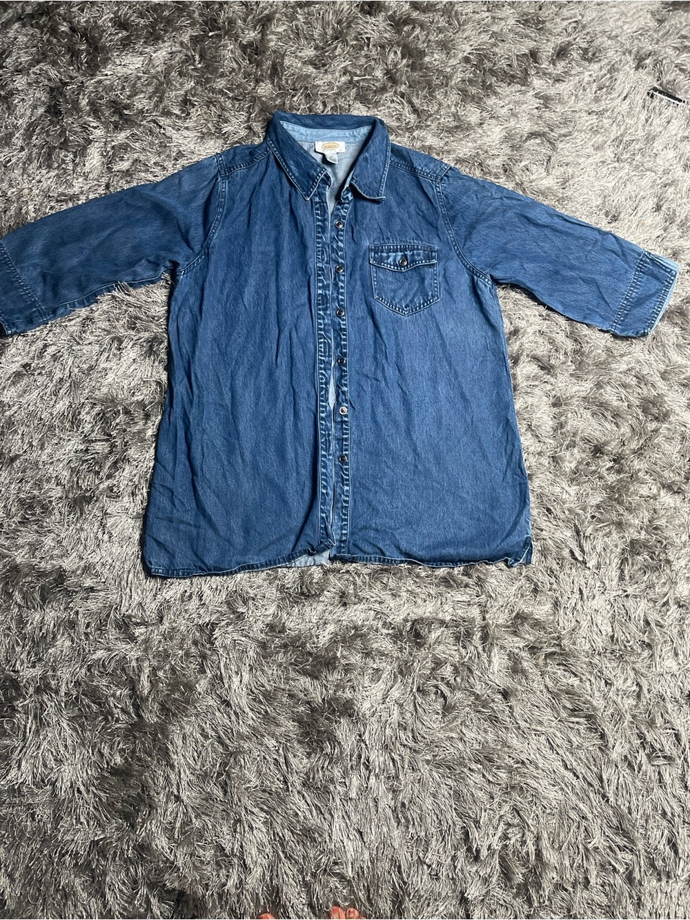 Talbots Indigo Denim Button-Down Shirt